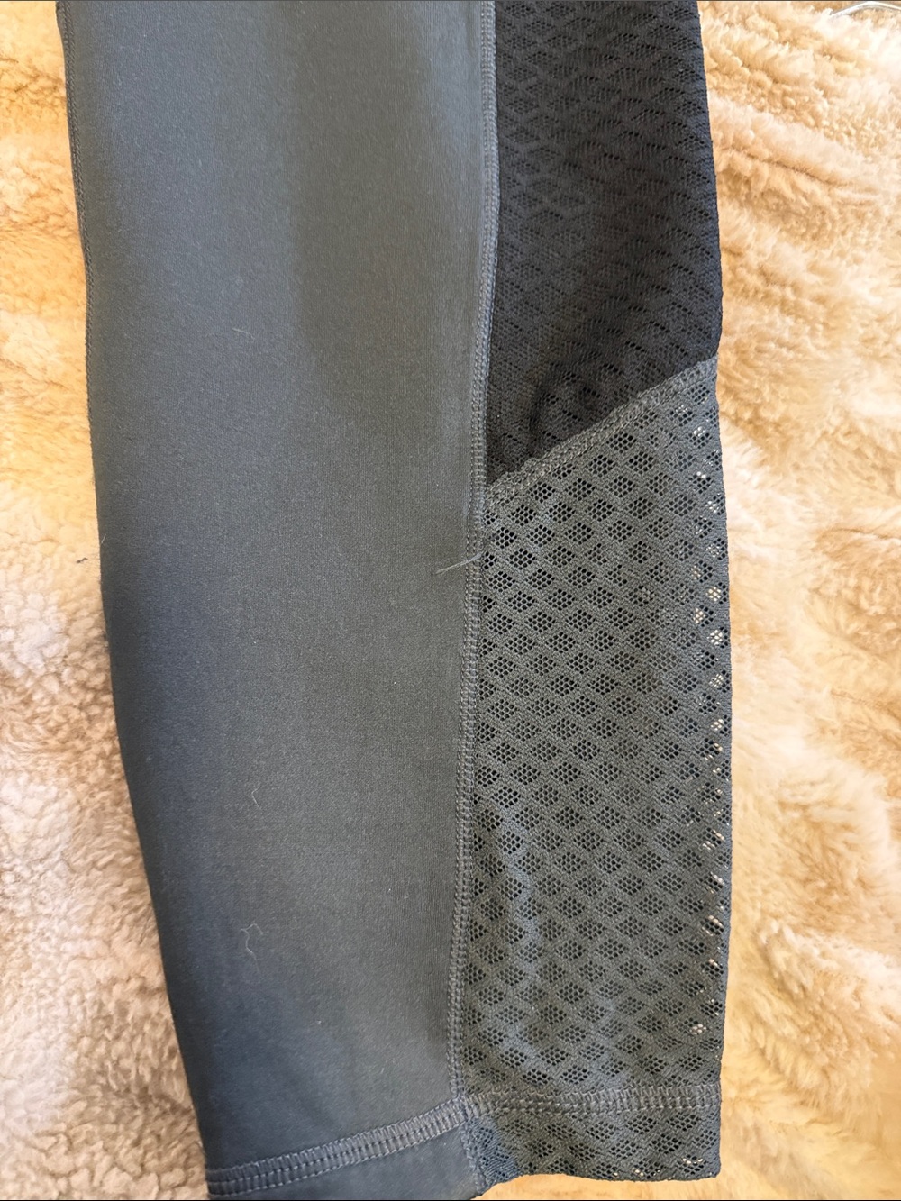 Women's charcoal greyLeggings with Mesh Panels - Picture 2 of 7